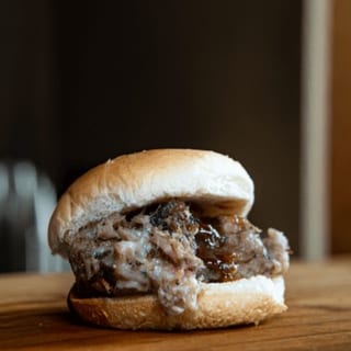 Brisket Sandwich with Cajun Fries